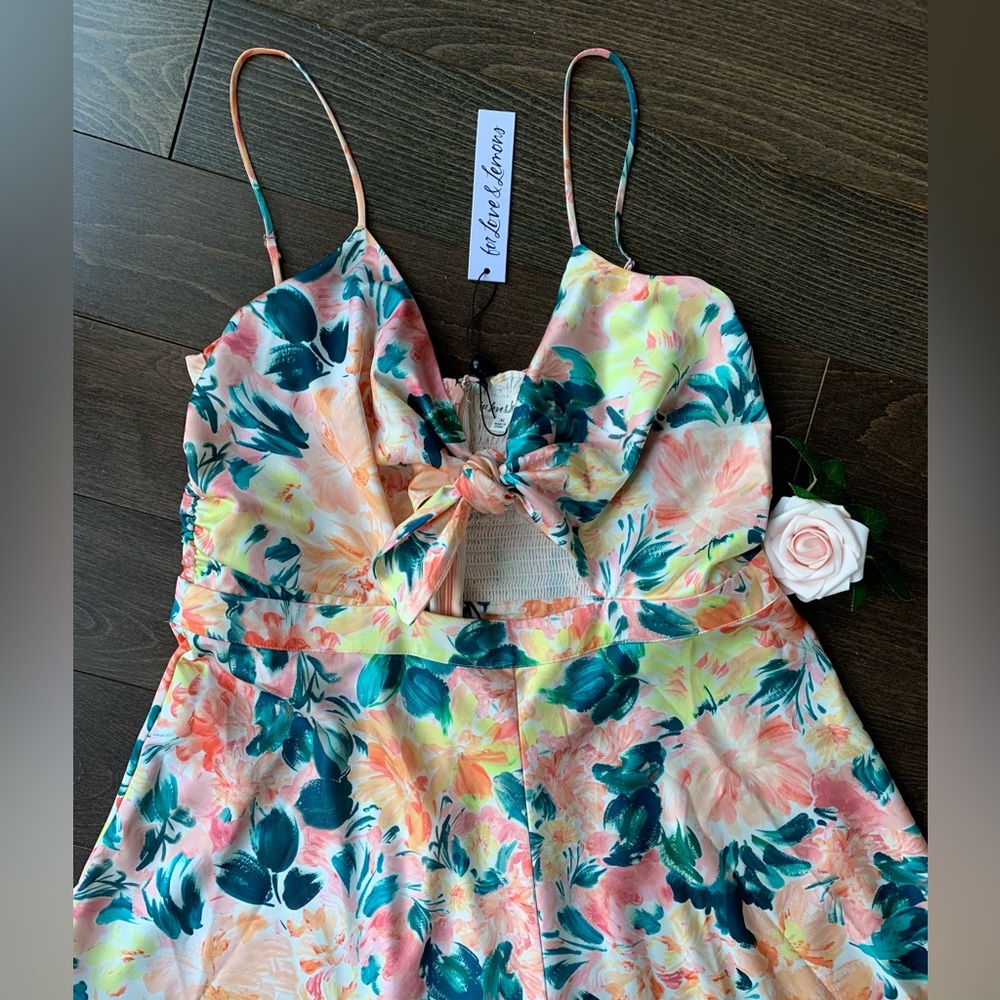For Love & Lemons Brittany Midi Floral Summer Dress